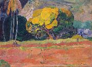 At the Foot of a Mountain, Paul Gauguin